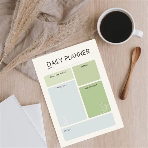 Daily Planner Task List Digital Planner Goal for Today Printable ...