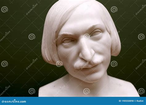 Marble Statue of Russian Writer Nikolai Gogol Editorial Stock Photo ...