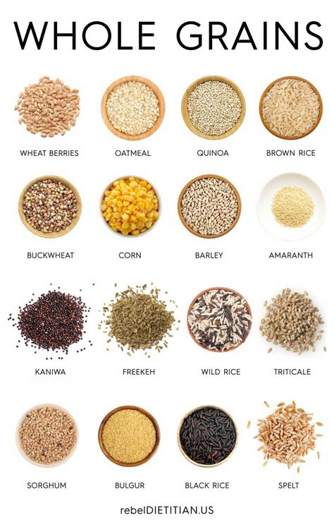 Whole Grains | Healthy grains recipes, Whole grains list, Whole grain foods