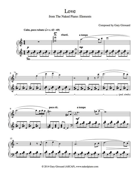 Love Sheet Music Graphic – Gary Girouard | The Naked Piano