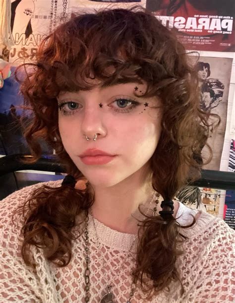 star eyeliner | curly wolfcut | star girl aesthetic | fairy core ...