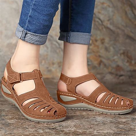 Hinvhai Closed Toe Sandals Women Clearance,Womens Summer Sandals Casual