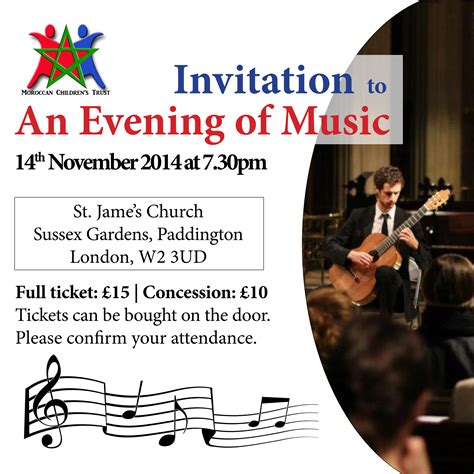 Our yearly fundraising concert is coming up! – Moroccan Children's Trust