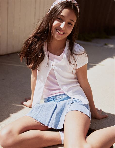 rsq girls pleated skort light wash tillys