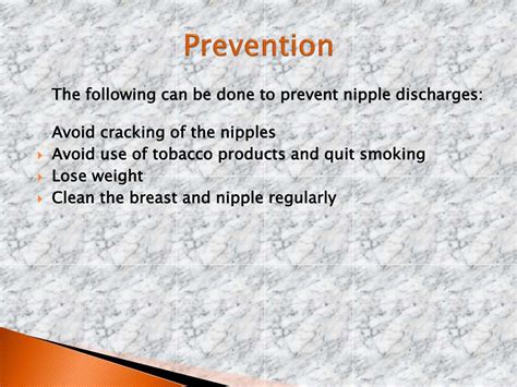 PPT - Nipple Discharge: Causes, Symptoms, Daignosis, Prevention and
