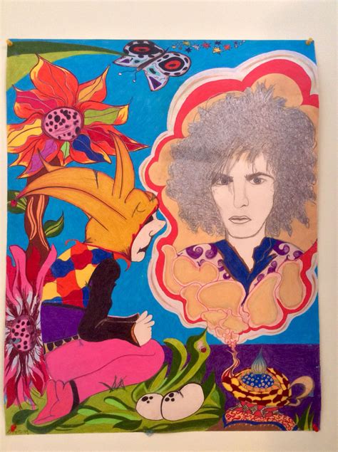 A draw I made myself as a teenager and a fanatic of Syd Barrett ! Still ...