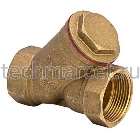 Фильтр сетчатый, латунный CW617N, муфтовый, PN 16 бар, купить в Техмаркет