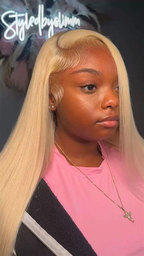 Blonde bussdown | Hair techniques, Front lace wigs human hair, Dope ...