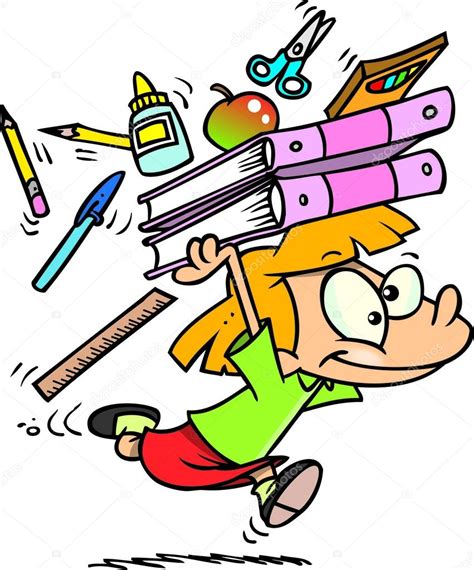 Cartoon Eager Student — Stock Vector © ronleishman #13982940