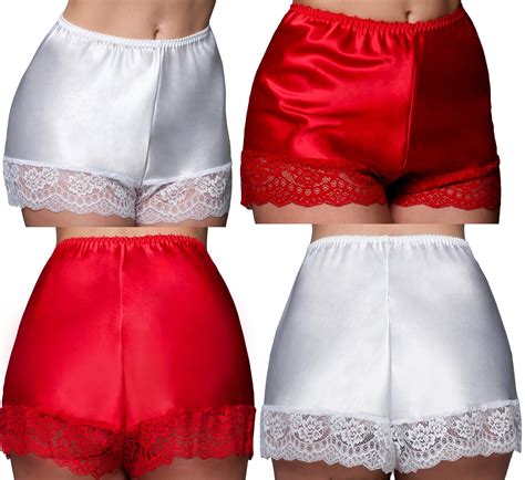 Premier Lingerie Luxury Satin French Cami Knickers With Swiss Lace