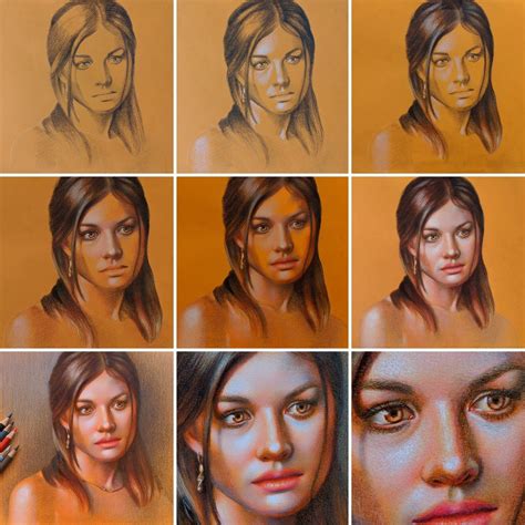 realistic colored pencil portrait drawing guide veronica winters painting