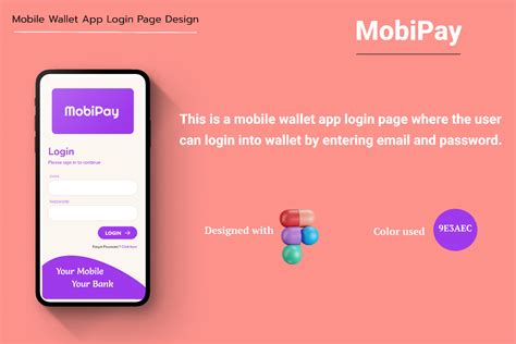 MobiPay Mobile wallet app login page | Figma