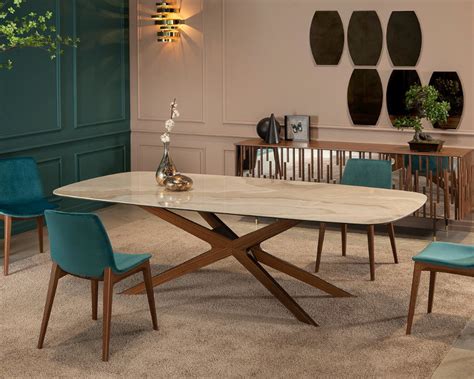 buy web dining table ceramic top   london uk denelli italia