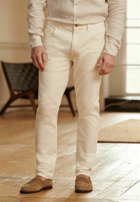 Next AUTHENTIC STRETCH - Jean slim - ecru white/blanc - ZALANDO.FR