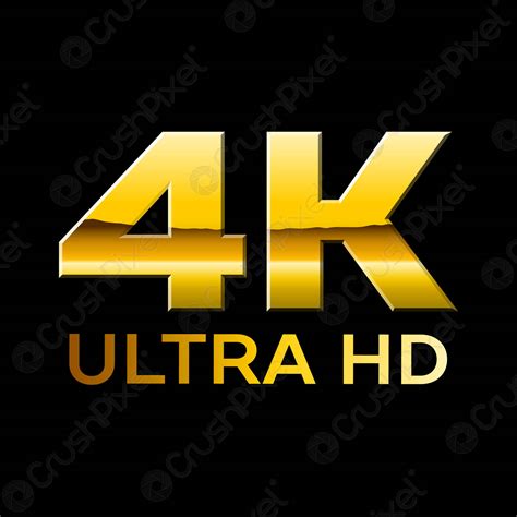 4k Ultra HD format logo with shiny chrome letters - stock vector ...