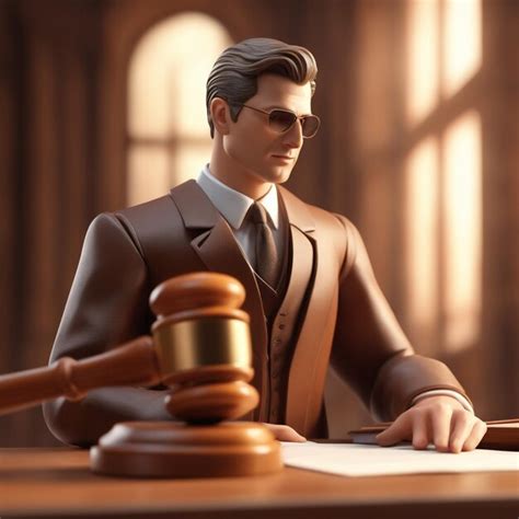 Premium AI Image | 3d illustration of lawyer man isolated on paper ...