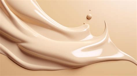 Premium AI Image | Beige viscous liquid Beige cosmetic cream Skin care