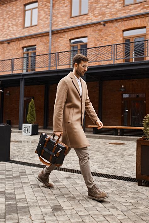 Мужская деловая сумка из натуральной кожи Pebble Black-Brown для ...