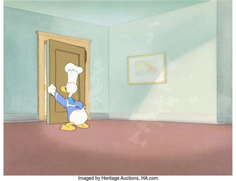 Chef Donald Donald Duck Production Cel and Key Master Background Walt ...