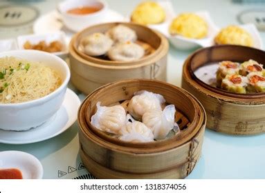 delicious cantonese dim sum  table stock photo  shutterstock