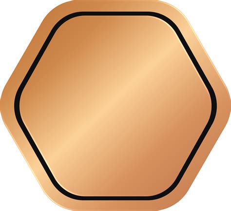 Bronze Hexagon Badge 11811850 PNG