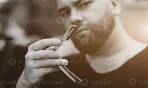 Vintage barber shop, shaving 9804978 Stock Photo at Vecteezy