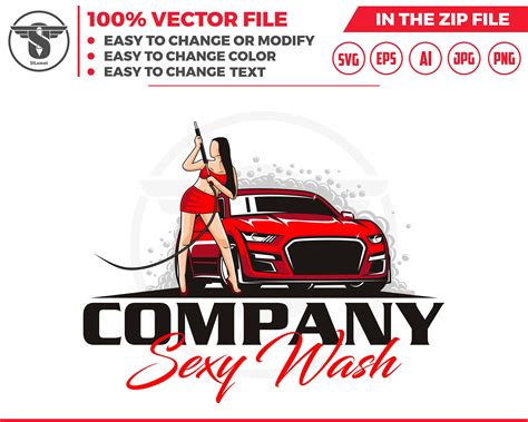 Sexy Wash Logo, Car Wash Logo, Car Detailing Services, Car Detailing
