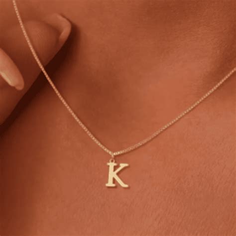 initial charm pendant necklace personalised initial pendant  women