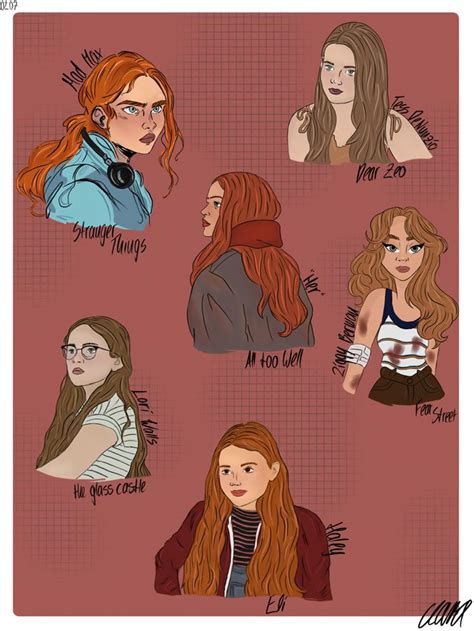 Sadie Sink fan art | Cute drawings, Stranger things fanart, Redhead art