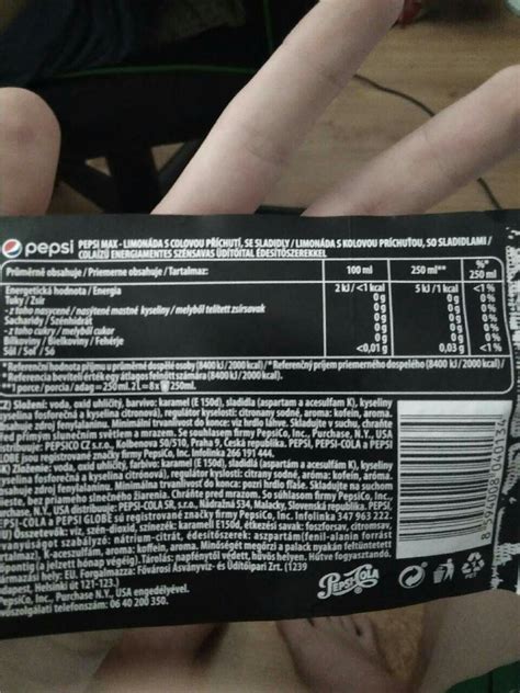 Podrobné informace o potravině Pepsi