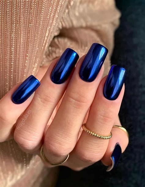 19+ Stunning Navy Blue Nails & Dark Blue Nails To Copy