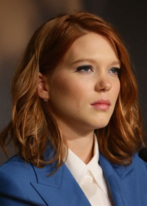 LEA SEYDOUX at Saint Laurent Press Conference at Cannes Film Festival ...