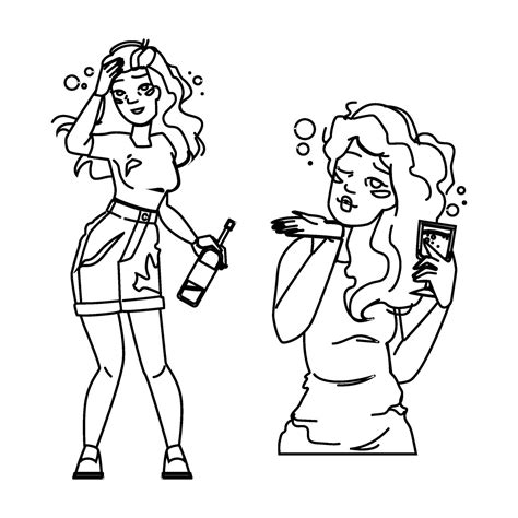 night drunk woman people 66252127 Vector Art at Vecteezy