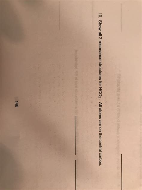 Solved 10. Show all 2 resonance structures for HCO2. All | Chegg.com