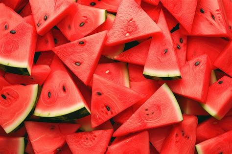 premium photo fresh watermelon slices background