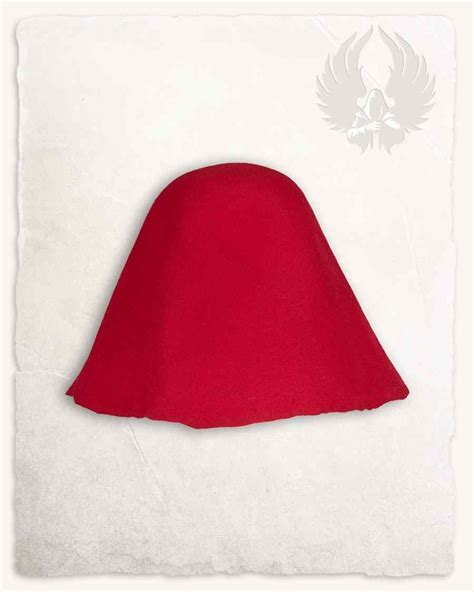 Medieval felt hat Bruno, red - CelticWebMerchant.co.uk