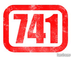 741 Text Effect and Logo Design Number