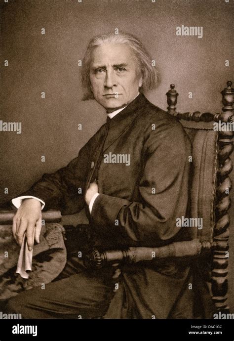Portrait of Franz Liszt. Photograph Stock Photo - Alamy