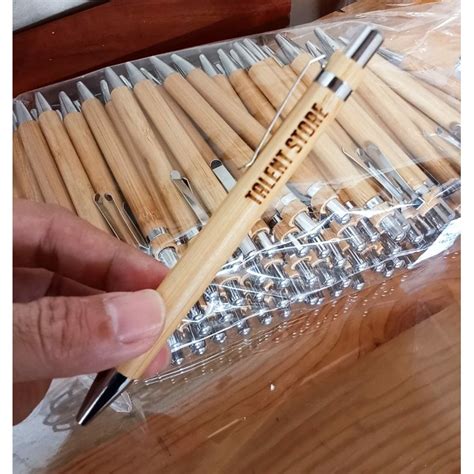 Jual bolpen pulpen bambu kayu grafir laser nama engrave | Shopee Indonesia