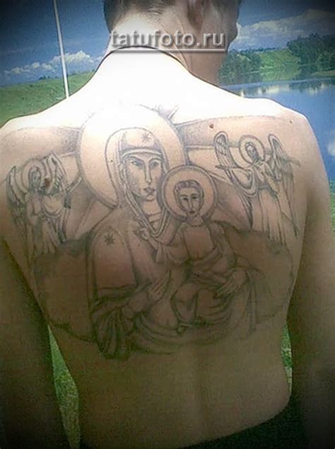 Зоновские наколки - икона на спине - tatufoto.com