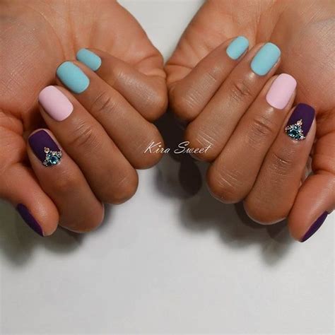 💜матовые нежности💘обожаю такие сочетания💙 матовый топ #lianail #nails ...
