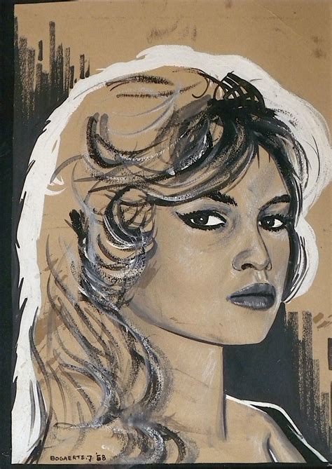 Jan Bogaerts | Portrait of Brigitte Bardot (1958) | MutualArt