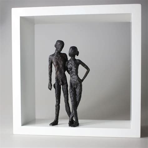 Susanne Kraisser - Two- contemporary minimalist bronze sculpture nude