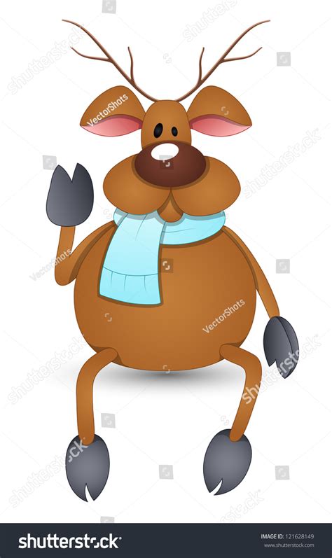 Cartoon Reindeer Vector Illustration Stock Vector (Royalty Free ...