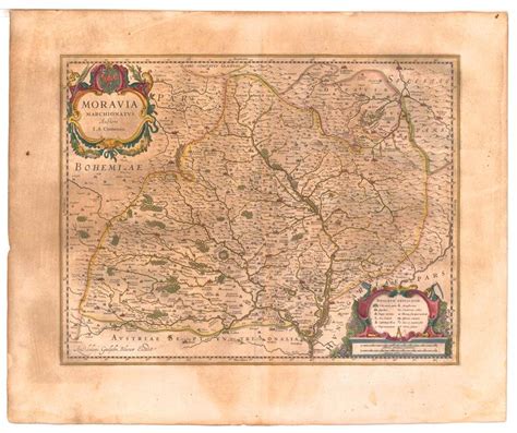 Map of Moravia, Vintage World Maps