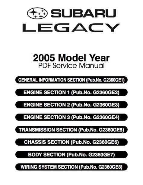 Subaru Legacy service manual - Zofti