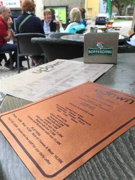Menu at Updown Bar, Luxembourg City