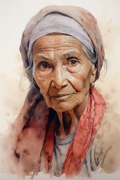 premium photo watercolor painting   watercolor portrait