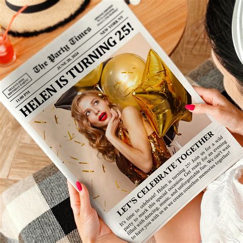 birthday newspaper template newspaper  birthday invitation
