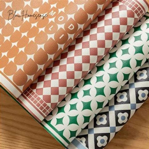 jual placemat tatakan piring alas meja motif batik retro nordic unik